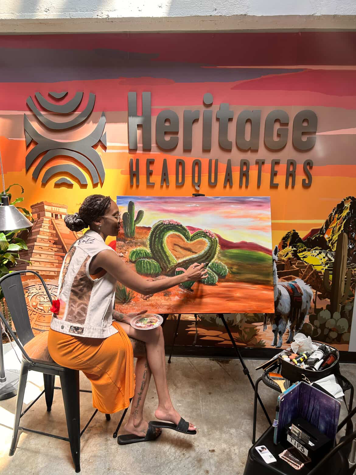 Live painting deposit